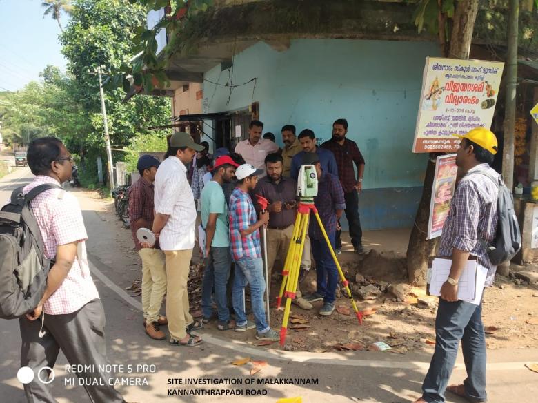 Site investigation of Malakkannam Kannanthrappadi road
