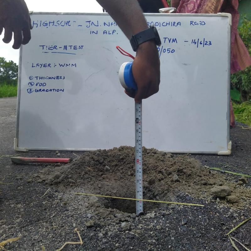 High school Jn nannad wmm thickness test at ch 0/050