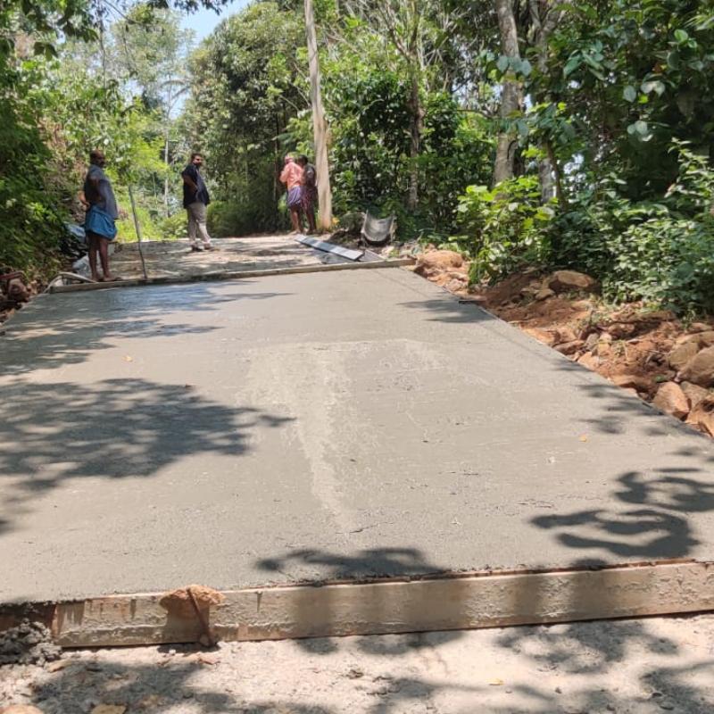   Ambalappara-Kadaplackal Road: concrete started