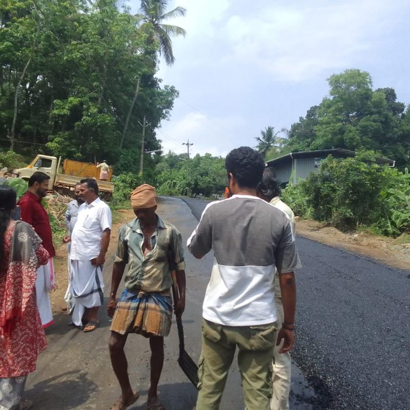 MLA visit the site Kurancherry Nayarangadi Road in Thrissur