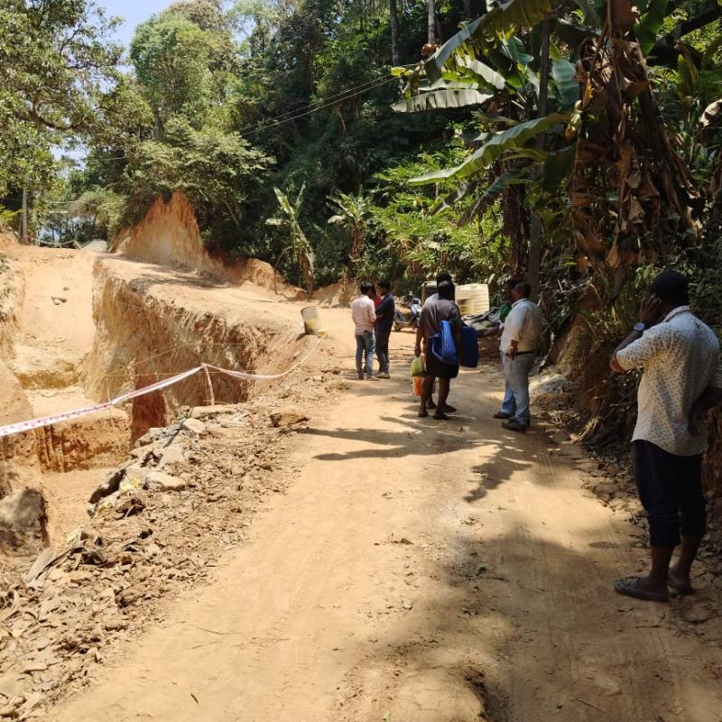 Site inspection of Dr. Nivin Philip in Araikkalpadi Ambikavilasam Road, Idukki